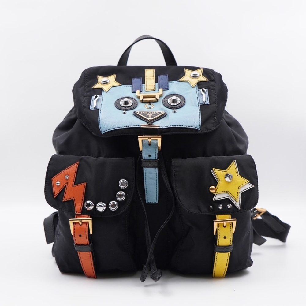 CF02 💟 Prada Tessuto nylon Robot Rucksack Backpack - Picture 1 of 12
